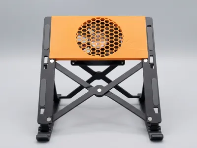 Aluminum Laptop Stand Cooler - 80mm Fan Mount