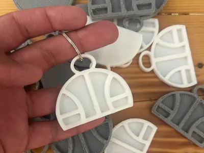 Basketball keychain