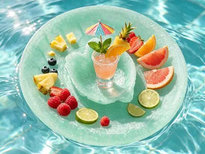 Monstera Double-Layer Floating Plate