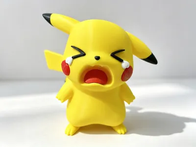 Sad crying Pikachu, makes one feel sorry for it, come and comfort it. Multi-color, multi-part, no AMS needed