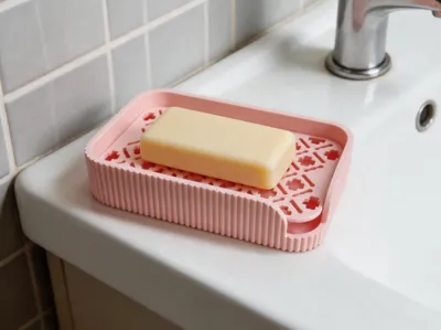 Clover Cutout Draining Bathroom Soap Dish