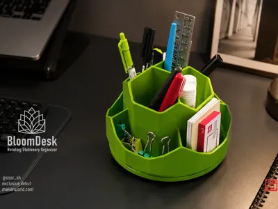 BloomDesk-Rotating Stationery Organizer