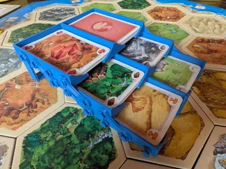 Catan Resource Card Holder - Compact 3 Tiers
