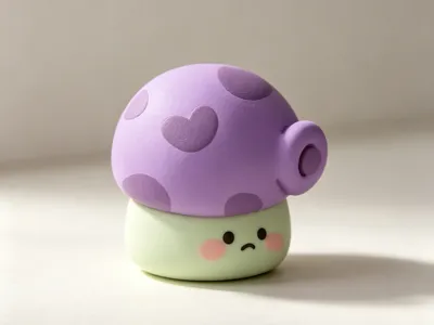 Puff-shroom - Plants vs. Zombies Q-version Desk Ornament - Children's Coloring Toy