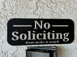 No Soliciting Sign