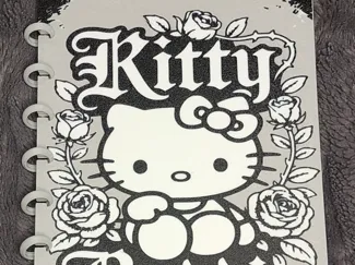 Kitty Baddie Black and White Notebook