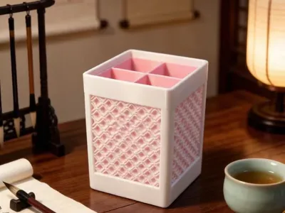 Begonia Pattern Pen Holder