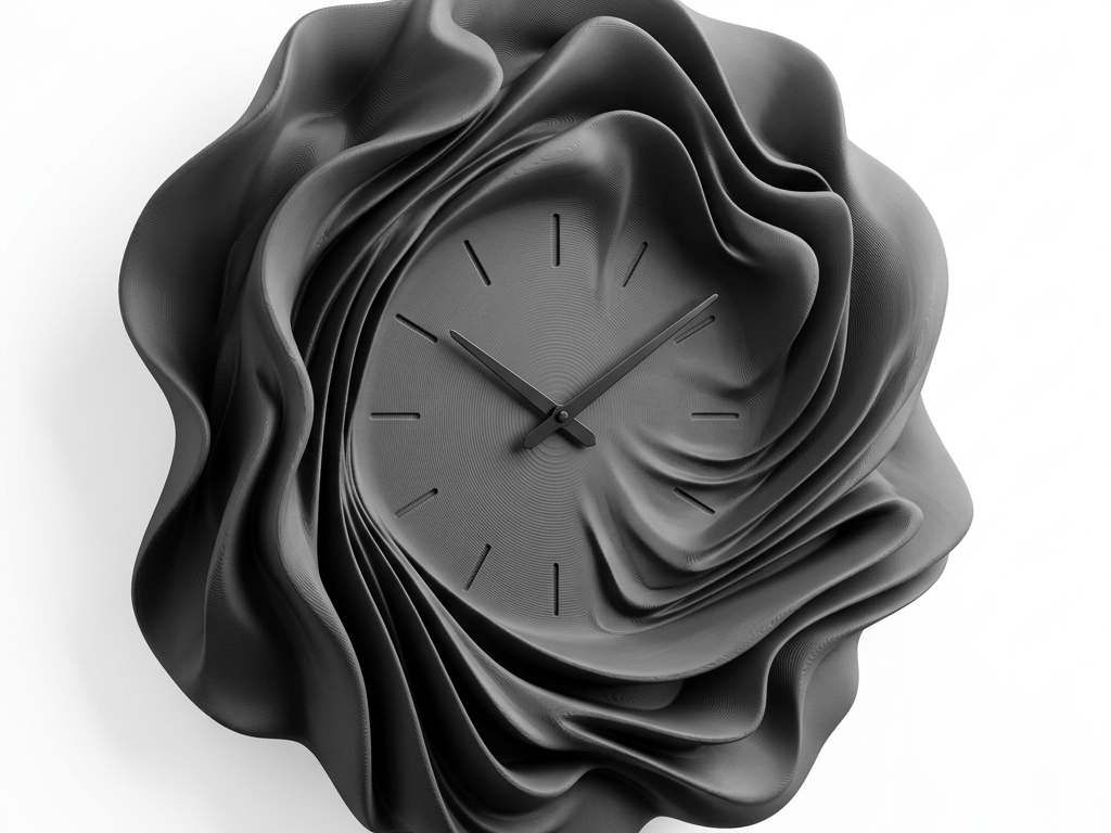 Modern Wall Clock Parametric Minimalist Home Decor