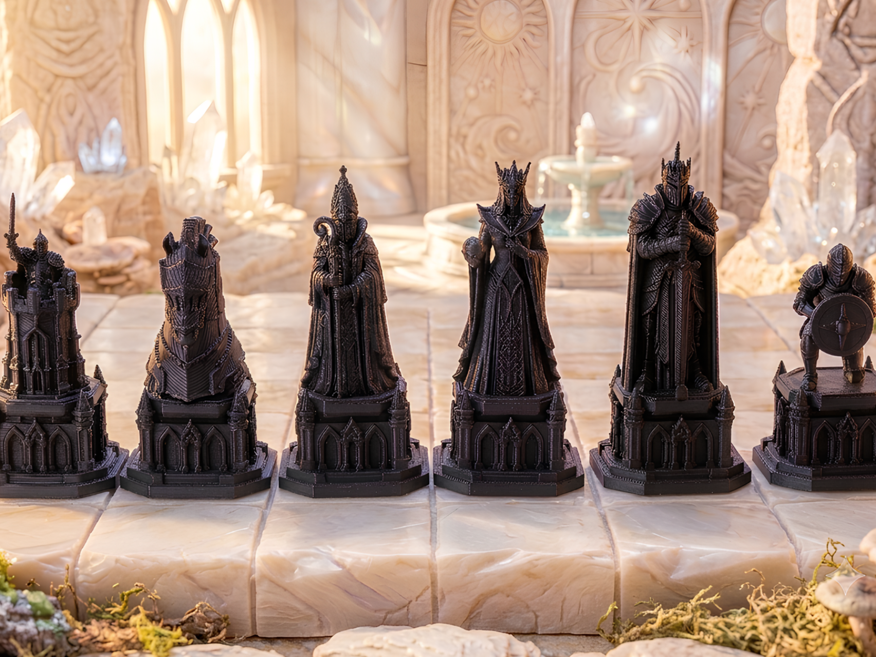 Fantasy Chess Set Gothic Medieval Chess Pieces