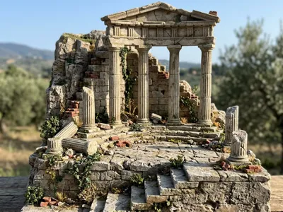 Destroyed Greek Temple Knights of the Zodiac