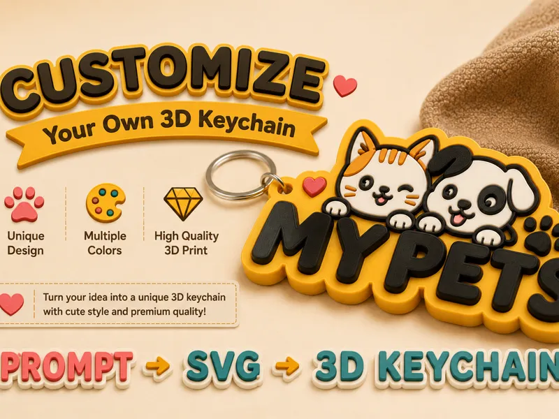 Parametric SVG Keychain Maker