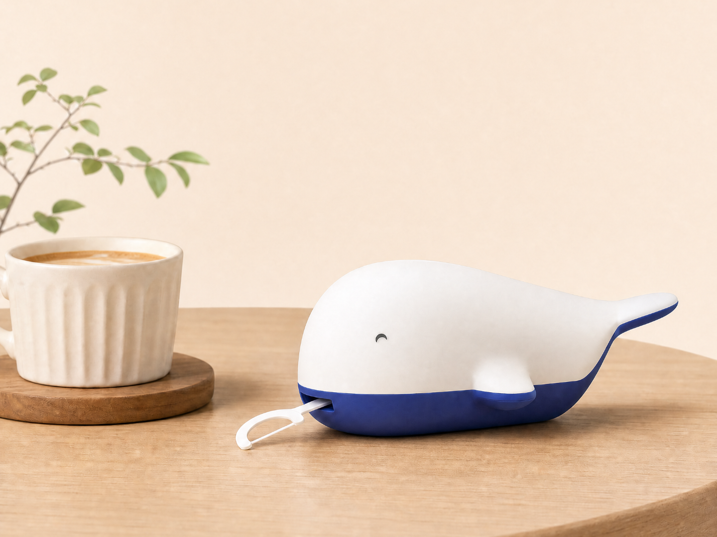 Lazy Whale Toothpick Dispenser（呆呆鲸-牙签牙线盒）