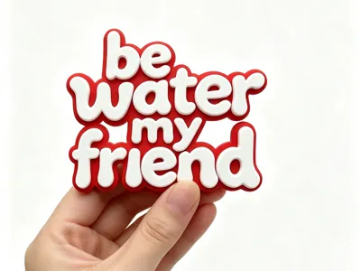 Be water, my friend - Bruce Lee's Philosophy - Kung Fu Women's Soccer Quote - Fridge Magnet