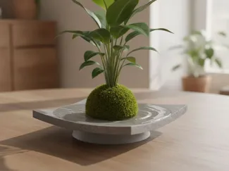 苔藓球植物方盆