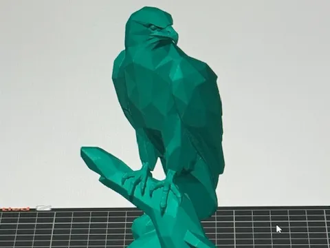 Perched Bald Eagle Low-poly Geometric