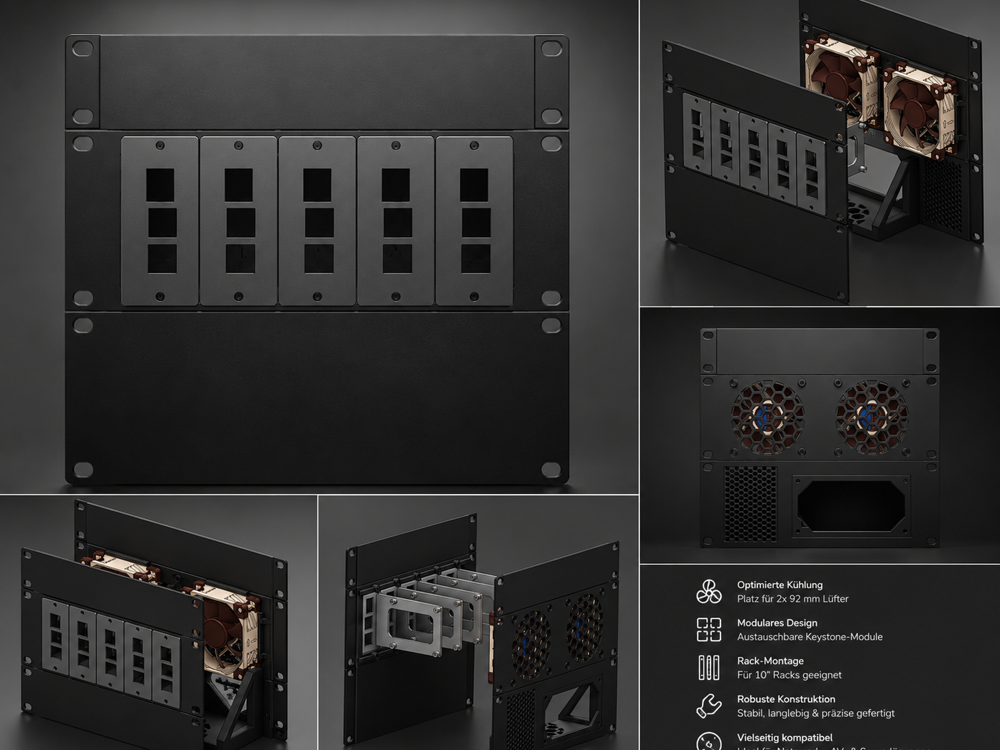 10 Inch 5U Raspberry Pi 5 Cluster 