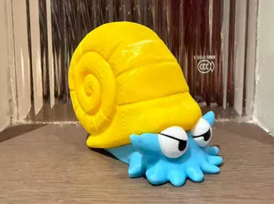 Omanyte multi-part multi-color printing (no AMS needed, no supports)