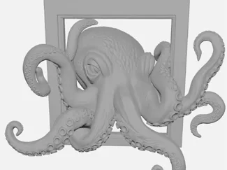 Bathroom octopus decor