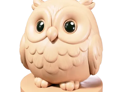 Cute Pocket Owl Mini Figure