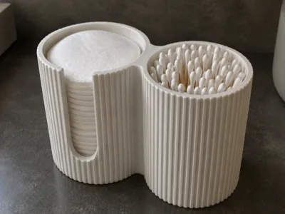 Qtips and cotton pad container