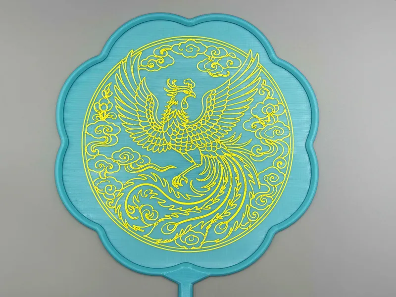 凤纹 掐丝团扇