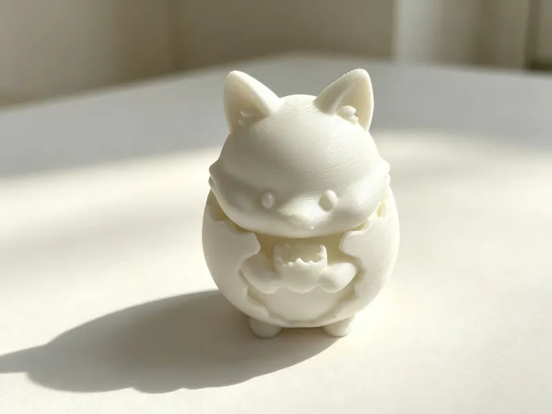 萌萌版的 蛋壳小狐狸 手办模型摆件