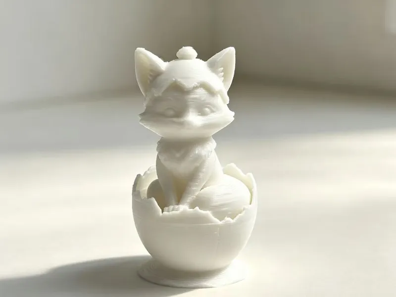 可爱的蛋壳小狐狸  手办 模型 摆件