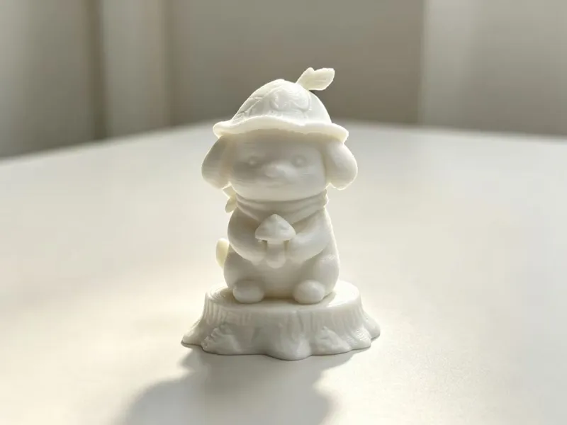 一个抱着蘑菇的可爱狗狗 模型  手办 摆件