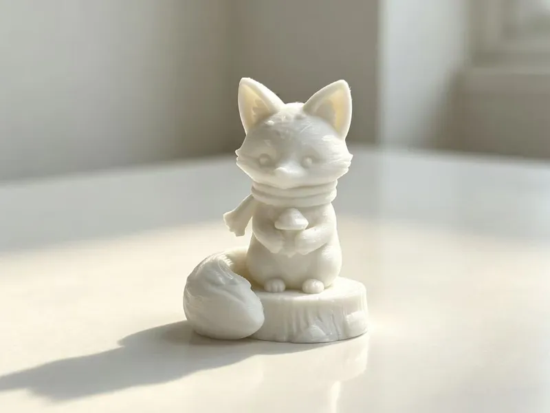 抱着蘑菇的小狐狸