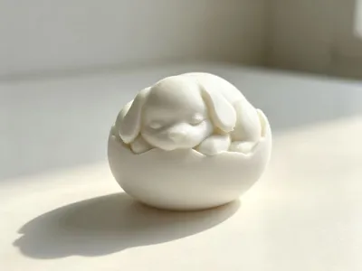 Eggshell Puppy Collectible Figure Ornament