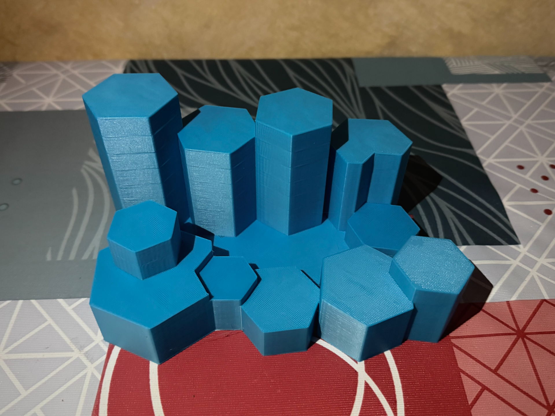 Hexagonal Basalt Phone Stand & Desk Art