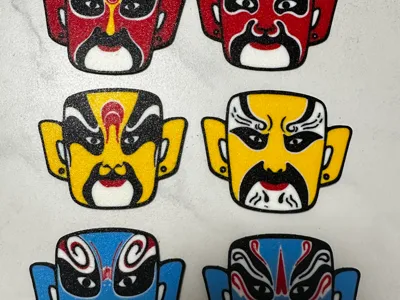 Sanxingdui X Peking Opera Facial Makeup Refrigerator Magnet