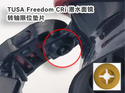 TUSA Freedom CRi diving mask pivot limit gasket | headband buckle anti-loss retainer ring replacement repair part washer