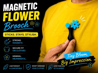 Magnetic Flower Brooch