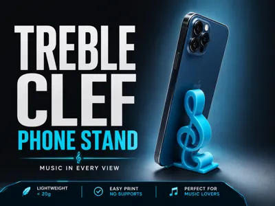 Treble Clef Phone Stand
