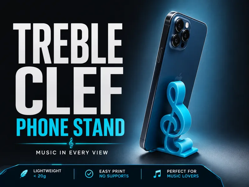 Treble Clef Phone Stand