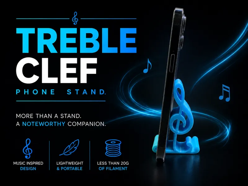 Treble Clef Phone Stand