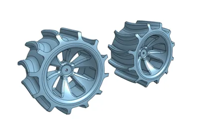 Paddle Wheels for RC Cars
