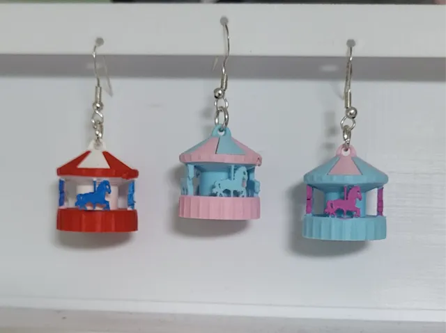 Summer fair carousel earrings