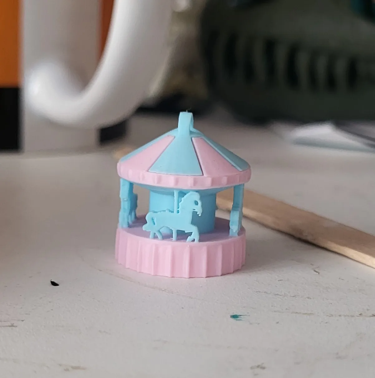 Summer fair carousel earrings view 2