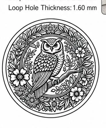 Intricate owl coin view 2