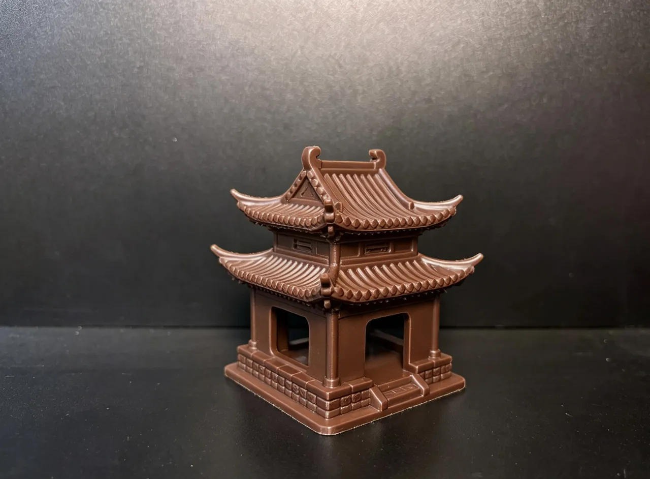 国风双层凉亭躲避屋 守宫 仓鼠鱼缸装饰 娃屋造景 view 4
