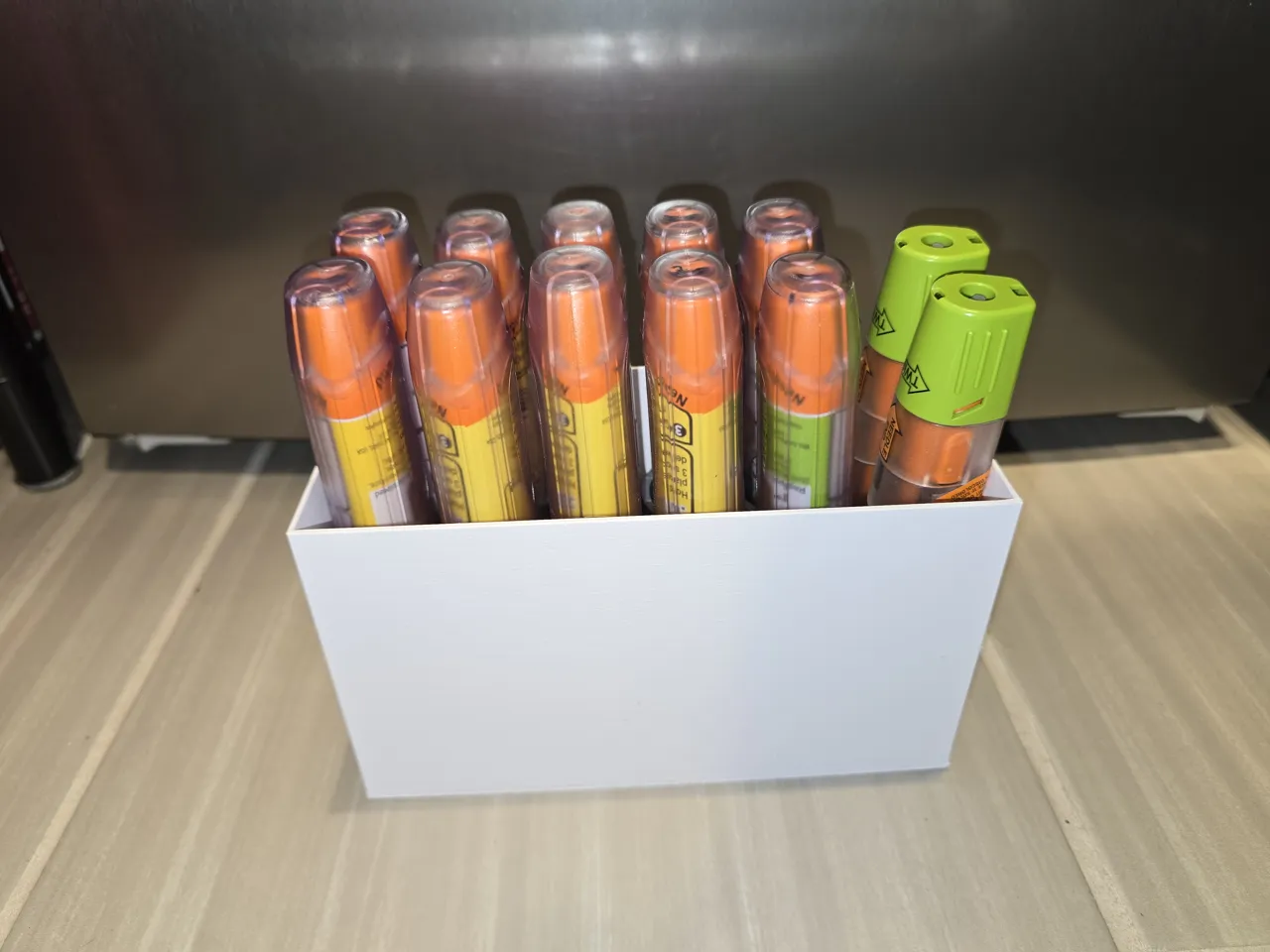 Epi Pen storage box - or general 7x3x4" box view 4
