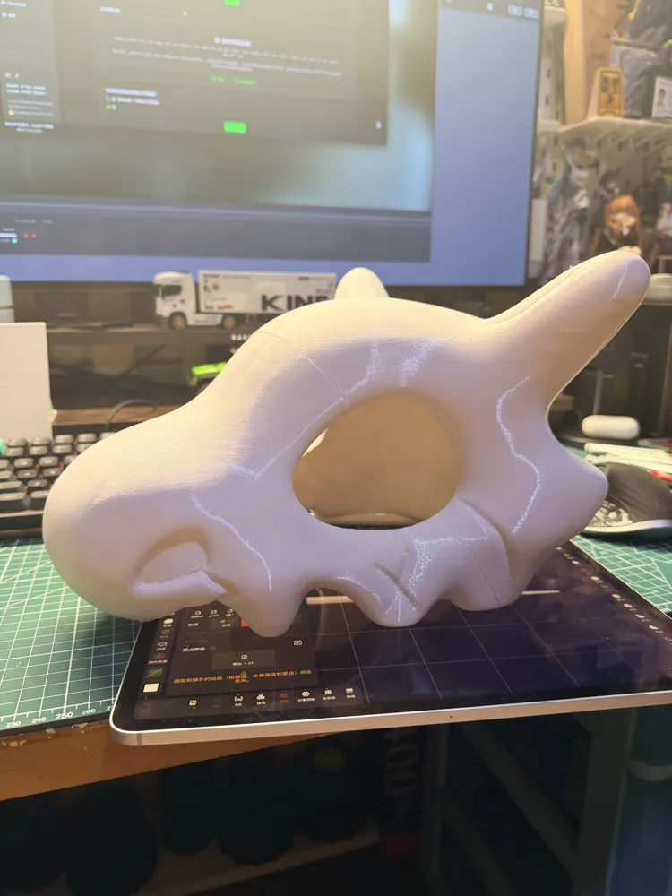 Pokemon Photo Props Pokemon Cubone wearable skull cosplay prop (8-year-old child's version ...