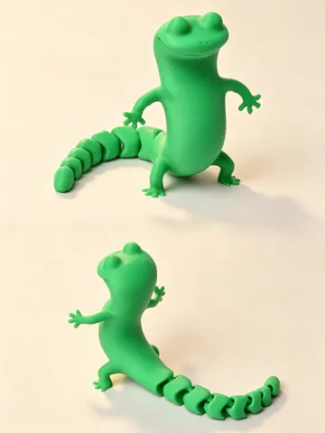 Modelo para impresión 3D: 尾巴可动铰链蜥蜴小玩具 — vista de referencia 2