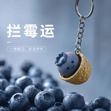 Modelo para impresión 3D: 拦霉运蓝莓宝宝挂件钥匙扣按键解压点击器玩具 — vista de referencia 4