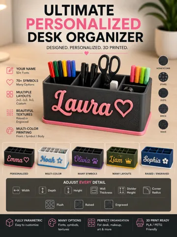Organizador: Ultimate Customizable Desk Organizer – 70+ Symbols — vista de referencia 2