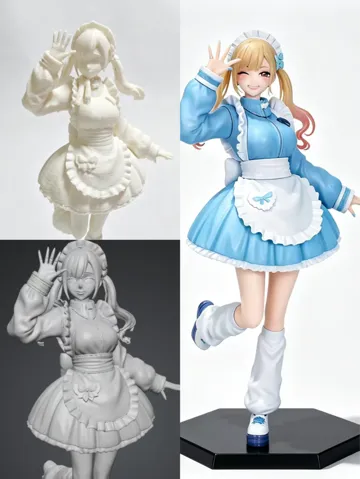 Modelo para impresión 3D: 喜多川海梦 蓝裙女仆手办 — vista de referencia 2