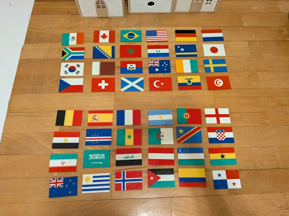 World Flags Multi‑Color 3D Print Set - Free 3D Print Model - MakerWorld