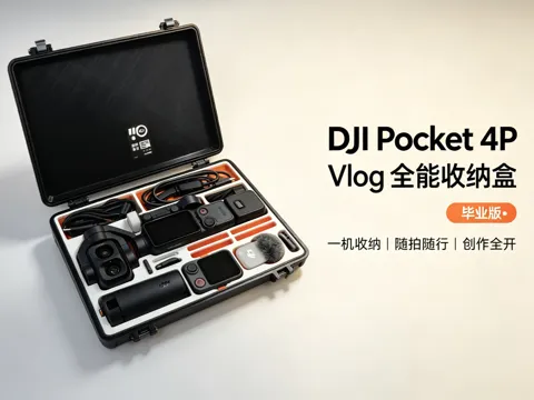 Modelo para impresión 3D: 大疆Pocket 4P Vlog 全能收纳盒・毕业版 — referencia de MakerWorld